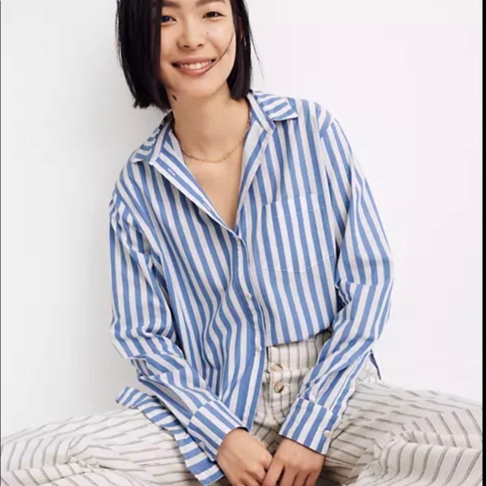 Oversized Ex-Boyfriend Shirt in Mullins Stripe